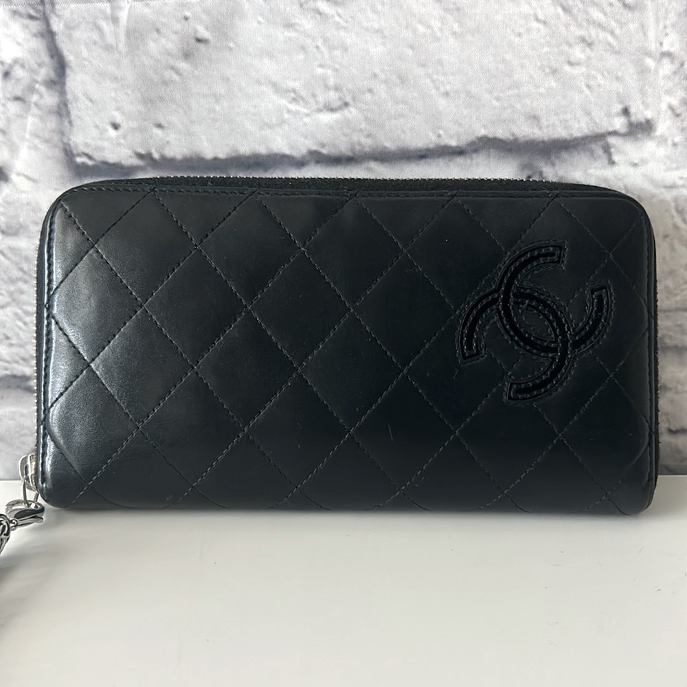 Chanel Quilted Long Zip Wallet